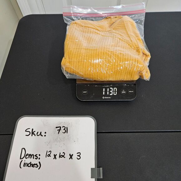 Anthropologie Moth Women's Dancer Off the Shoulder Sweater Small Mustard Yellow - Picture 9 of 9